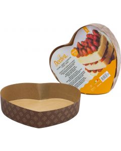 Stampo per Dolci Cuore in Carta Set 5 Pezzi 20 x 22 x 5 H cm
