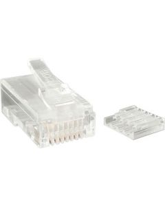 Confezione n&deg 50 Plug Connettori Cat 6 RJ-45 Trasparente CRJ45C6STR50