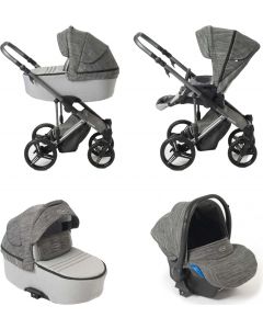 Vernuji 2.0M Passeggino Trio Leggero Compatto Pieghevole 0-36m Milk Wafer