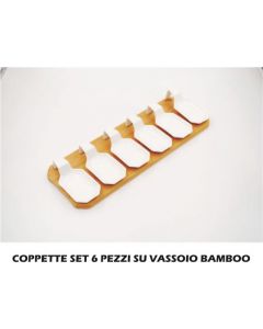Ciotoline Set 6 pezzi + Vassoio Bamboo SUD019144