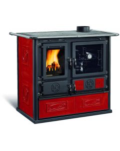 Cucina a Legna Forno 8.8 kW Bordeaux Rosa 5.0 Vst Ceramica