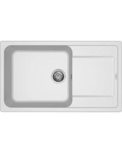 Lavello Cucina 1 Vasca Gocciolatoio Granitek 86 cm Bianco 68 LG241068