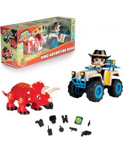 Action Heroes Dino Adventure Quad Playset per Bambini da 4+ Anni