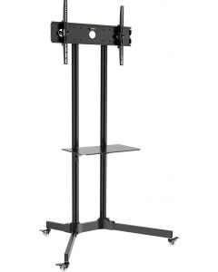 Staffa a pavimento con Mensola Trolley TV fino a 65&quot 60 kg Nero ICA-TR6