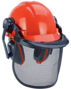 Casco Antinfortunistica con Cuffia Antirumore colore Arancio 4500480