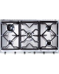 Piano cottura 5 Fuochi incasso a gas 90 cm Inox SRV596GH5 Contemporanea