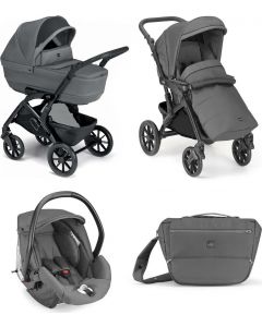 Dinamico Rover - Passeggino Trio Leggero Modulare da 0-4 Anni Antracite