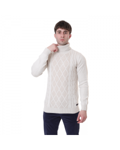 BUNF MAGLIONE COLLO ALTO TRECCIA