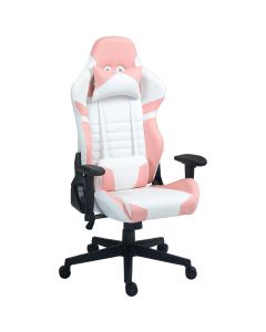 Sedia da Gaming Reclinabile con Poggiatesta Supporto Lombare Rosa 86D0PK