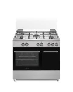 Cucina a Gas 5 Fuochi Forno a Gas Ventilato 90x60cm Inox SS941GVEX