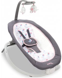 Bouncer Fold Birds - Sdraietta Neonato Elettrica Max 9Kg Altalena Pink