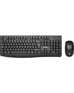 Kit Tastiera e Mouse RF Wireless QZERTY Inglese Italiano Nero KM-821W