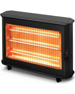 Stufa Elettrica al Quarzo 2000W con Ruote e Termostato Regolabile KS-2700