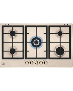 Piano Cottura 5 Fuochi Incasso a Gas 1 Wok 90 cm Sabbia - KGS9536RS