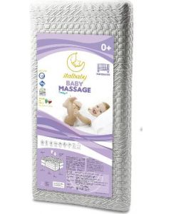 MASSAGE Materasso Lettino Anallergico 0+ 62x11x125 cm Bianco 010 2311