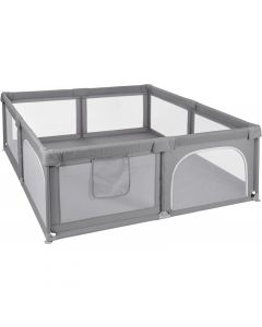 Box per Bambini Recinto Neonato 180x200cm Grigio Parco GiochiXXL