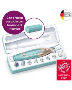 Levigatore per Manicure a Batteria 3 Velocit&agrave colore Verde e Oro 57002