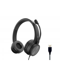 Cuffie Cablate a Padiglione USB-A Noise Cancelling Nero POLONA05B