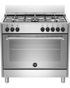 Cucina a Gas 5 Fuochi Forno Elettrico 90x60 Classe A Inox AMN965EXV