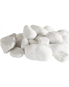 Pietre decorative sassi bianchi Set 24 pz per camino a bioetanolo