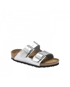 BIRKENSTOCK KIDS ARIZONA METALLIC SILVER