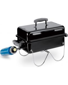 Barbecue a Gas Piastra BBQ da Tavolo Acciaio Nero 1141056 Go-anywhere