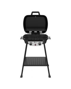 Barbecue a Gas Giardino BBQ 2 Bruciatori Griglia 42x37cm Nero FUOKISSIMO