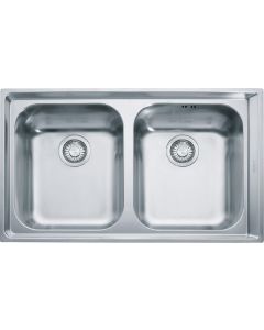 Lavello Cucina 2 Vasche 86 Cm Acciaio Inox Neptune Acciaio 101.0040.733