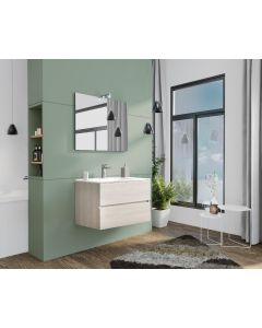 Mobile bagno 2 Cassetti 81x47x53h cm colore Rovere Fumo New Splash