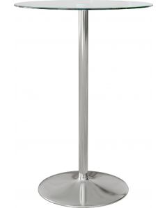 Tavolo Alto da Bar Rotondo &Oslash70x102 cm Trasparente
