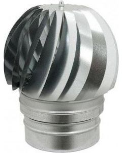 Fumaiolo ventolino ventola tondo zincato d.25cm comignolo tubature Stufa camino