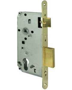 Serratura Legno Infilare 5C631 Logo B.Tondo Ottonato F.mm 22 M2+Scr