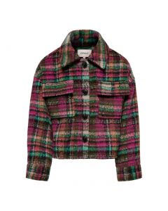 ONLY KIDS MAEVE L/S CROP CHECK JACKET PNT