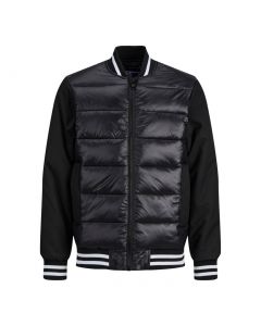 JACK JONES KIDS BLACK BOMBER JACKET BF JUNIOR