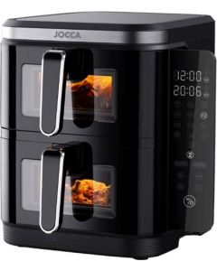 Friggitrice ad Aria Doppio Cestello 11 Litri 2600 Watt 60-200 &degC Nero 2496