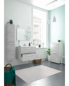 Mobile sotto lavabo bagno legno 80x45x57h cm + Specchio 305160L