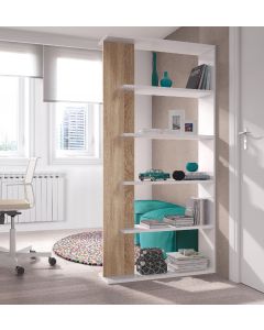 Libreria Scaffale Verticale 5 Ripiani 90x25x180h Rovere Alida