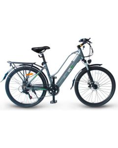 Bicicletta elettrica pedalata assistita E-Bike 250W 26&quot Grigio Queen CY26ABi