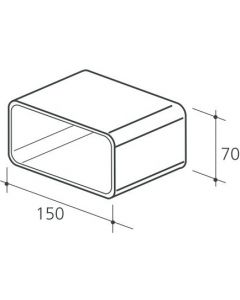 Giunzione Rettangolare Accessorio per Cappa Elica - 1052D