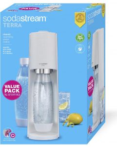 Gasatore acqua Capacit&agrave 1 Litro + Bottiglia Bianco TERRAWHPAK