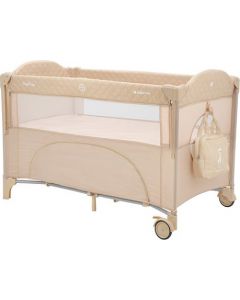 Lettino Culla Neonato da Campeggio Pieghevole Beige Milky Way