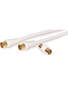 Cavo Hq Antenna Ma/Fe 2mt Cavo X 2mt Bianco High Quality 9/52W