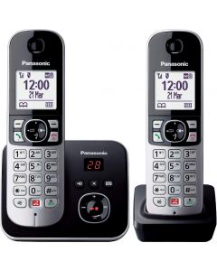 Telefono Cordless Segreteria Vivavoce Cordless Aggiuntivo KX-TG6862JTB