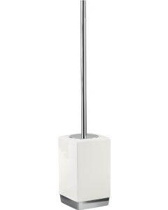 Porta scopino WC da appoggio 97 x 95 x h.470 mm Bianco cromo LY3302 Lucy