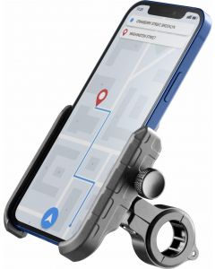 Supporto smartphone in alluminio da manubrio Nero - MOTOHOLDERALUK