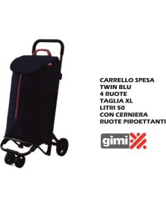 Carrello Portaspesa 4 Ruote Twin Blu GM025936