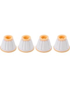 Stampo per Dolci Budino in Plastica 4 pz 8,5 cm Bianco e Giallo Delicia