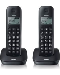 Telefono Cordless Duo DECT GAP 20 voci Rubrica Nero - Gala Twin