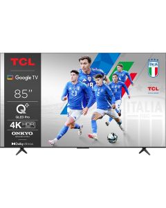 Smart TV 85&quot 4K UHD QLED GoogleTV Classe F Dolby Vision Atmos Titanio 85C69B