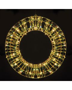 Ghirlanda natalizia luminosa con 80 microled per esterno bianco caldo